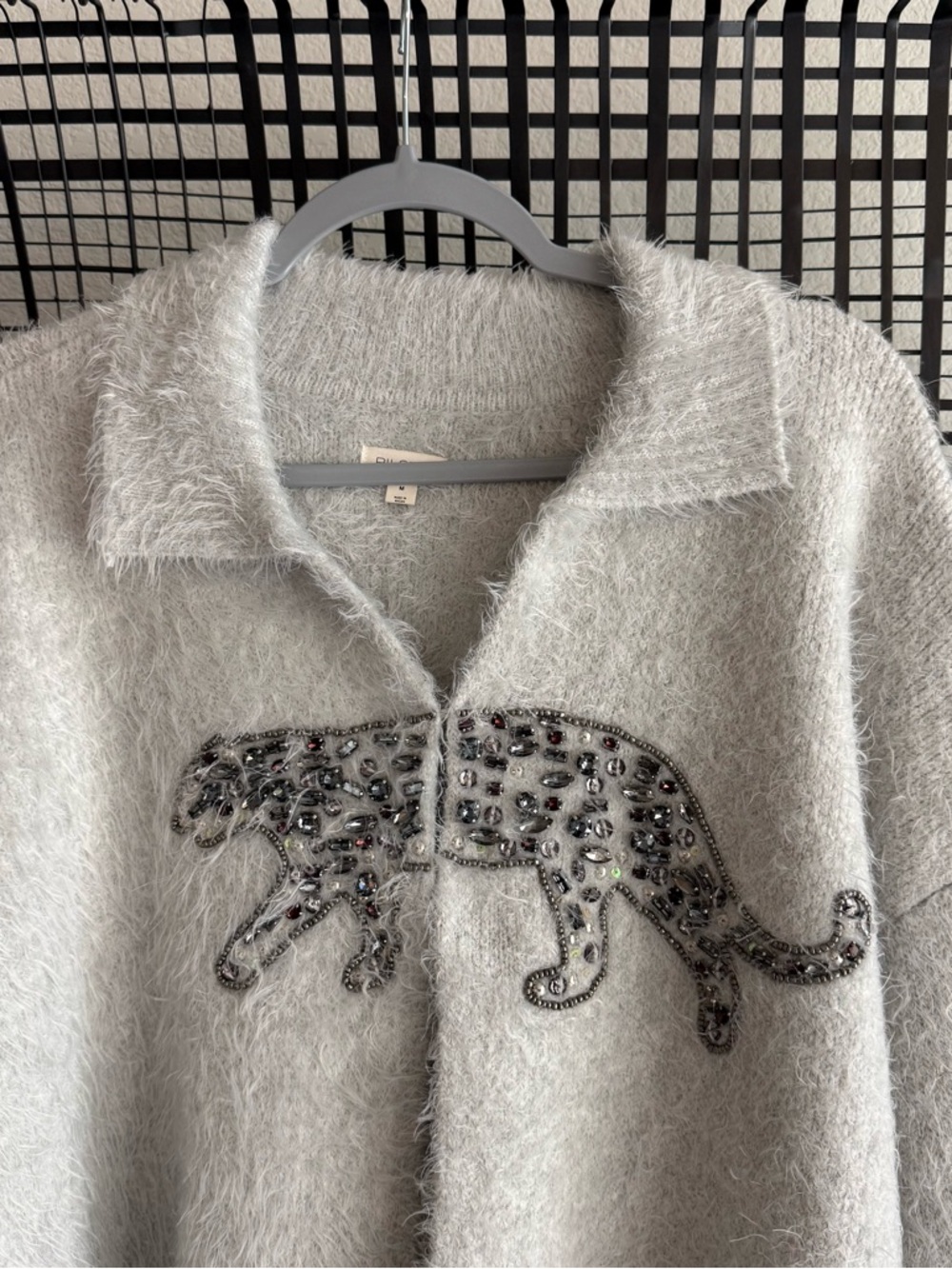 Anthropologie Pilcro Embellished Tiger Cardigan Sweater - Picture 3 of 7